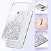 Maxdara for Glitter Liquid Women Case Tempered Glass Screen Protector Floating Bling Sparkle Luxury Pretty Protective Girls(Silver)