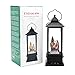 Eldnacele Line in Snow Globe Lantern with Music and Timer, Christmas Decorative Glittering Lantern Light Lamp for Adults and Kids (Santa Claus)