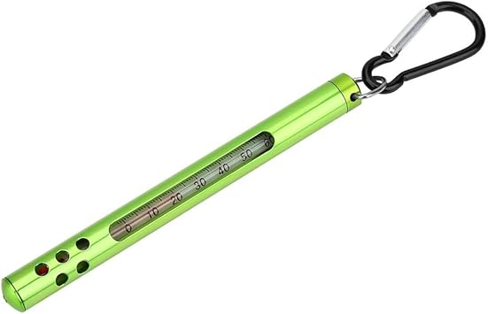 Amazon 釣り用 水温計 サーモメーター 観賞魚用 ペンシルタイプ 温度計 カラビナ付き 金属製 3色 グリーン Alomejor アクセサリー Amazon 釣り用 水温計 サーモメーター 観賞魚用 ペンシルタイプ 温度計 カラビナ付き 金属製 3色 グリーン Alomejor アクセサリー