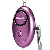 MIZOO 135dB Emergency Personal Alarm Keychain for Women, Kids, Girls, Self Defense Electronic Device as Bag Decoration, Purple (Batteries Included)