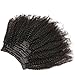 KeLang Hair African American Afro Kinky Curly Clip In Human Hair Extensions Brazilian Virgin Hair Natural Color 4B 4C Afro Kinky Curly Clip Ins 18inch 7pcs/lot,120gram/set