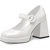 CELLENZ Women Mary Jane Shoes: Comfortable Closed Toe Chunky Heels, 2026 Trendy Dress Shoes Prom Formal Graduation Platform Pumps Size 6-11