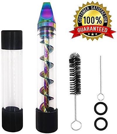 Grinder Blunt Kit - Herb Storage Tool Set with Drawstring Bag (Rainbow)