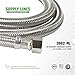 Highcraft 24 Inch Stainless Steel Braided Ice Maker Supply Line 2 Ft with Two 1/4