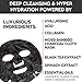 Face Mask for Korean Skincare – Sheet Mask for Detoxifying, Cleansing, Moisturizing and Brightening Skin | Dermatologist Tested Charcoal Face Mask with Collagen & Hyaluronic Acid for Soft Skin, 8 Packthumb 4