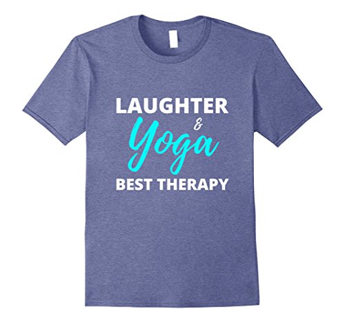 Mens Laughter Yoga Best TherapyT-Shirt Funny Gift for Spiritual 3XL Heather Blue