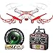 World Tech Toys Striker-X HD Camera Drone 2.4Ghz 4.5Ch HD Picture/Video Camera RC Quadcopter Vehicle, Red/White, 12 x 12 x 2.75