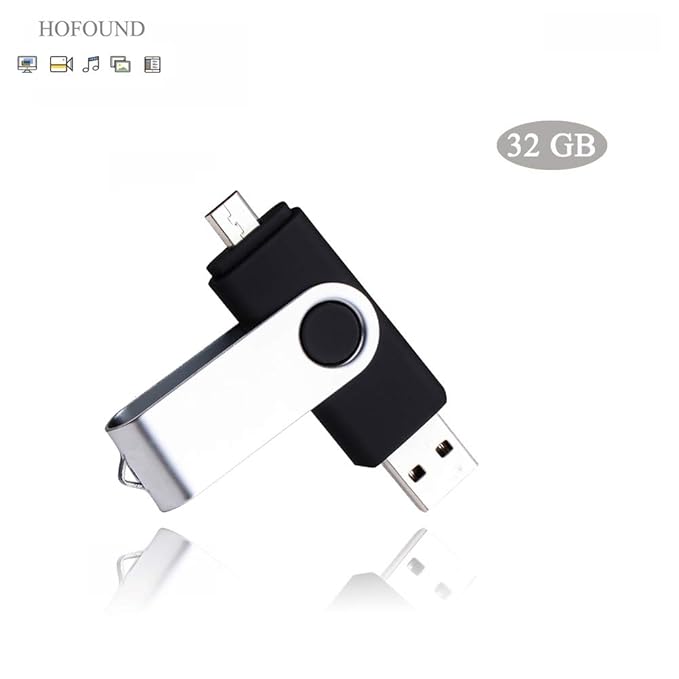 32GB USB Stick HOFOUND 2 in 1 OTG Micro USB 3.0 Flash Drive Speicherstick Datenspeicher Memory Stick für Android Handy MacBoo