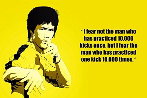 I fear not the man….Bruce Lee(Quotes 48) Get Motivated Poster