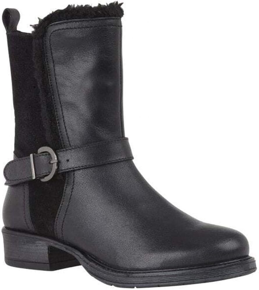 lotus black leather ankle boots