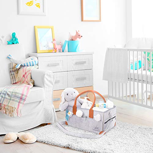 HadleyReese Baby Diaper Caddy Organizer (15 x 10 x 7 Inch) Large