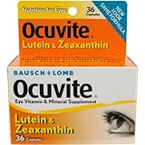 Bausch & Lomb Ocuvite Vitamin & Mineral Supplement Capsules with  Lutein , 36-Count Bottles (Pack of 2)