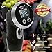 Sous Vide Immersion Circulator Cooker - 1000 Watt Stainless Steel Thermal Stick Chef Precision Cooking Machine with Digital Time / Temperature - Clips On Deep Container - NutriChef PKPC235BK (Black)