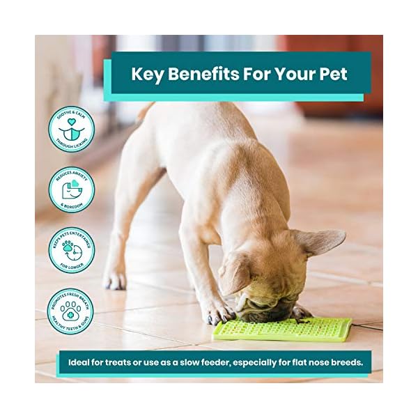 LickiMat Classic Soother, Dog Feeding Mat for Boredom and Anxiety Relief, Ideal for Food, Treats, Yoghurt or Peanut…