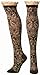 Blazin Roxx Women's Two-Tone Floral Embroiderd With Lace Knee-High Socks