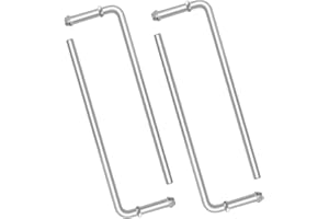 CAROTUPY Universal Exhaust Hanger Rod, 4Pcs 10" Long 304 Stainless Steel Exhaust Hanger Muffler Hanger