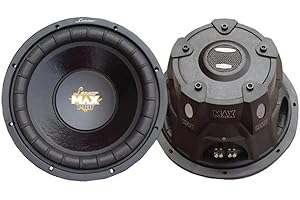 LANZAR MAXP104D MaxPro Series Small 4Ω Dual Subwoofer (10", 1,200 Watts),Black