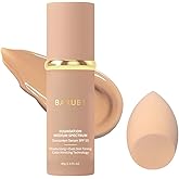 BARUBT 4 in 1 Color Changing Foundation Liquid with SPF 50 - Full Coverage Concealer, Medium Spectrum Foundation Makeup Cream Moisturizing Nourishing, Waterproof, for All Skins Women&Men 1.41 FL.OZ