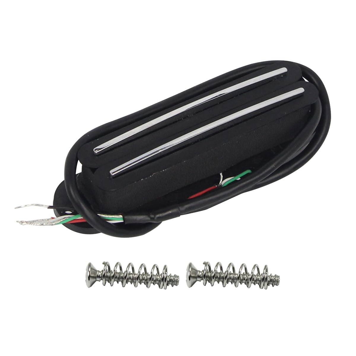 FLEOR Ceramic Hot Rail Single Coil Sized Humbucker Pickup Neck Pickup for ST Electric Guitar, Black
