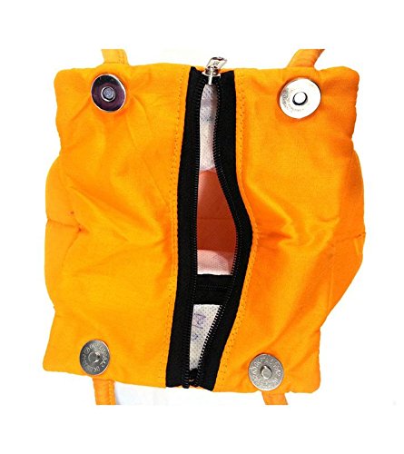 belladona samosa cut small mirror work bag in yellow