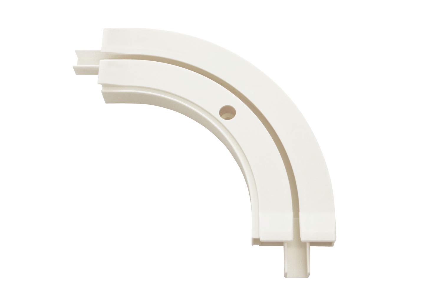 Gardinia Bay Arch for Curtain Rail Extensions GE1 / 1-Track Curtain Rail 90° Angle 13.5/13.5cm Plastic White
