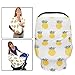 Premium 5 in 1 Multi-use: Baby Car Seat Cover, Nursing Breastfeeding Cover Canopy, Shopping Cart, High Chair, Stroller, Infinity Scarf - Soft Stretchy Pineapple Breathable Baby by Zilla Exchange