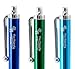 The Friendly Swede Micro-Knit Stylus Pen for Touchscreen — 6-Pack Hybrid Fiber Tip Universal Capacitive Stylus Pen for iPad; Lanyards & Cleaning Cloth - Hot Pink/Aqua Blue/Green/Dark Blue/Red/Purple