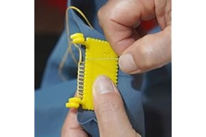 2pcs Sewing Awl Set (3mm & 4mm), Plastic Handle Leather Stitching Awl Tool, Hand Sewing Hole Punch Tool for Leather Fabric Ca