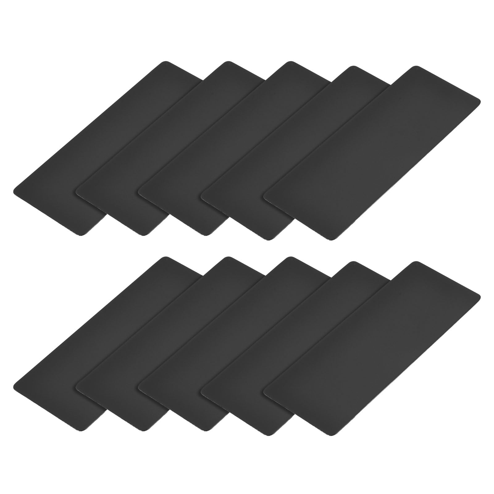 METALLIXITY Blank Metal Card (80mm x 22mm x 0.3mm) 25Pcs, Painted Aluminum Nameplate - for Home Indoor DIY Signage Etching, Black