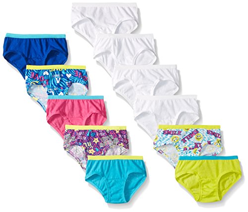 Fruit of the Loom Girls' Low Rise Brief 11 Pack, Assorted, 6