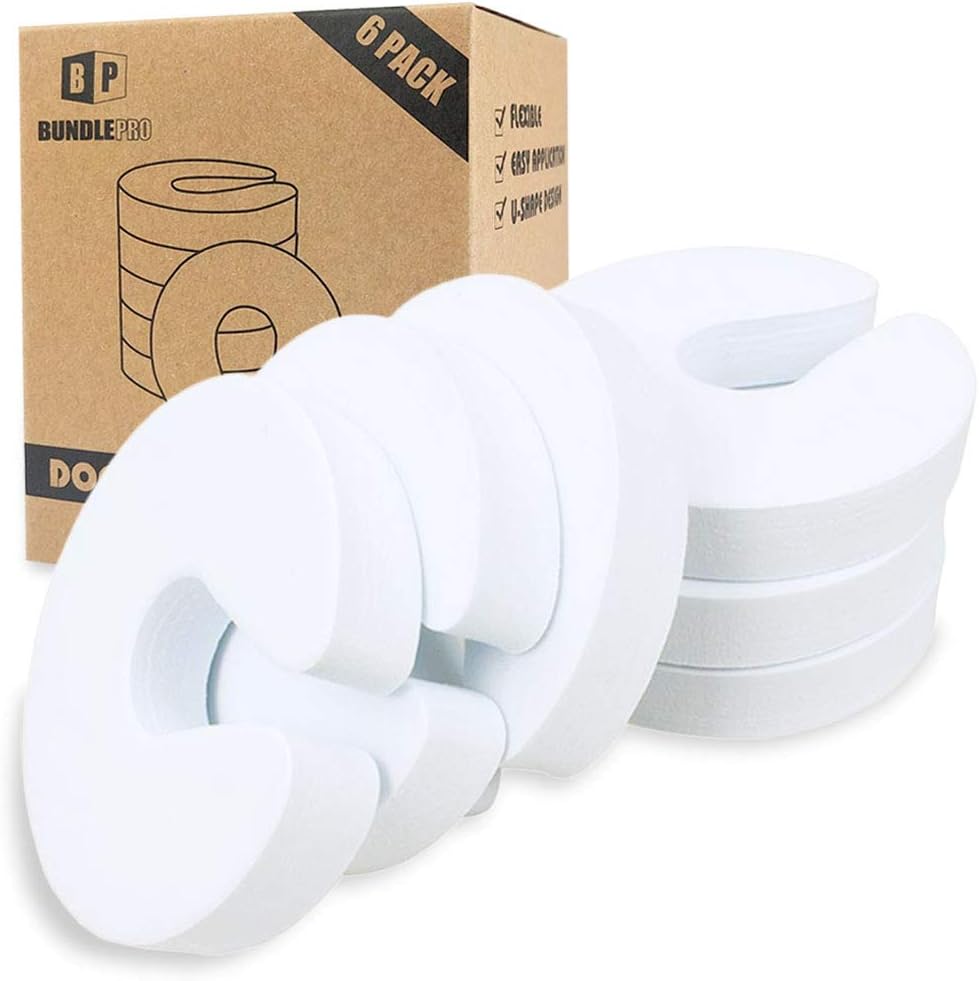 Pack of 6 Door Finger Pinch Guards, Child Proof Door Slam Stopper, Prevents Fingers Injuries