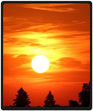 Custom Coucher De Soleil En Laine Couverture Pour Lit Ou