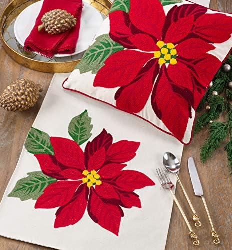 Stella Di Natale Wikipedia.Amazon Com Saro Lifestyle Stella Di Natale Collection Down Filled Poly Blend Throw Pillow With Poinsettia Design 16 Multi Home Kitchen