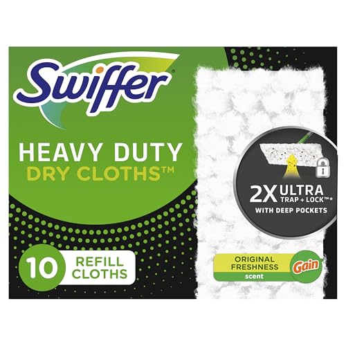 Swiffer Sweep + Mop, Dry Pads Refill, Floor Cleaner for Dirt, Dust, Hair, Clean…