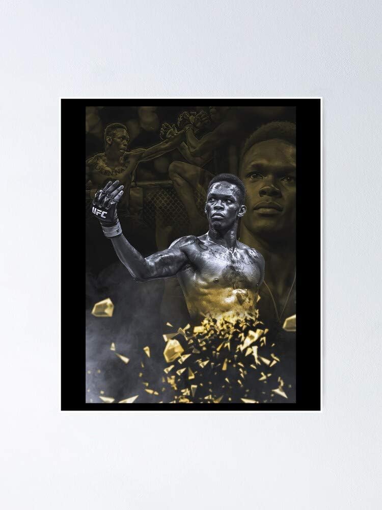 Amazon Com Chaboukie Israel Adesanya Gold Poster For Office Decor College Dorm Teachers Classroom Gym Workout And School Halloween Holiday Christmas Party Great Inspirational Wall Art Tikitoic Posters Prints