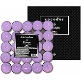 COCODOR Scented Tealight Candles/Garden Lavender / 25 Pack / 4-5 Hour Extended Burn Time/Made in Italy, Cotton Wick, Scented Home Deco, Fragrance, Mother's Day
