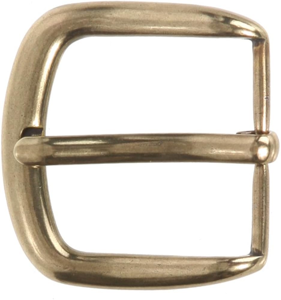1 3/8" (35 mm) Nickel Free Single Prong Horseshoe Belt Buckle, Antique Silver: Clothing
