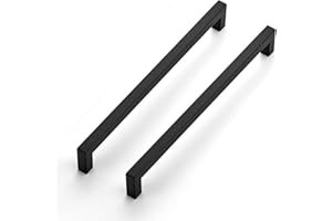 Ravinte 5 Pack 10 Inch Square Cabinet Handles - Matte Black Pulls for Kitchen Drawers and Cabinets - Hardware for Cupboards