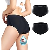 Carer Incontinence Underwear for Women 150ml High Absorbent Leak Proof Underwear Washable Women’s Incontinence Briefs for Women Incontinence Period Postpartum Leakage Protective Panties 2pcs-S