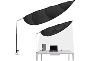 P POLERDEN Adjustable Office Cubicle and Desk Shade，cubicle shade，Block Overhead Light, Glare, And Airflow，Uv-Resistant Fabric，Working Office Cubicle Accessories for Light Sensititve Workers