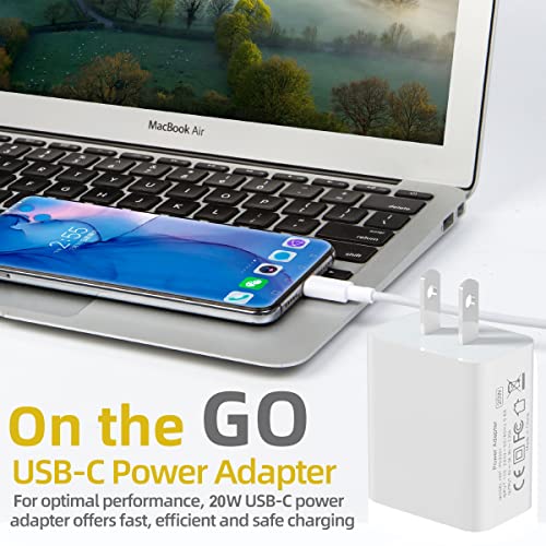 USB C Wall Charger,20W PD Power Adapter Charging Block Compatible with iPhone 13 12 11 Pro/Pro Max,SE/X/XS,iPad Pro,Samsung Galaxy S20 S10 S9 A01 A11 A21 A51 A71 A20 A50 Note 20,Pixel 5 4a 3a 2 XL