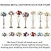 2 Pcs Set Metal Wedding Flower Trumpet Vase Stand, 14 inch Table Decorative Centerpiece Artificial Flower Arrangements for Anniversary Ceremony Party Birthday Event Aisle Home Decoration (Gold)