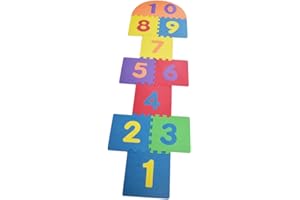 HOODANCOS Outdoor Jumping Lattice Sensory Training with Foam and Round Plates Portable Balance Random Color