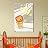 Cute Cartoon Animals Canvas Wall Art - A Lion Catching Stars with a Net - Giclee Print Gallery Wrap Kid's Room Wall Art | Ready to Hang - 16" x 24"