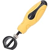 BENECREAT Metal Punch Stamp Holder, Yellow Rubber Handle | Universal, Holds Stamps Up to 15mm in Diameter, For Metal Working