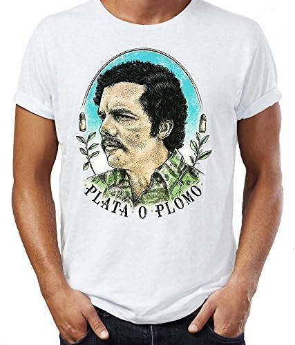 Pablo Escobar Plata o Plomo Men's T Shirt (Medium)