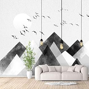 Wall Murals for Bedroom Abstract Geometric Theme Removable Wallpaper Peel and Stick Wall Stickers - 66x96 inches