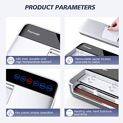 Vacuum Sealer Machine, Toyuugo Full Automatic Food Sealer for Food