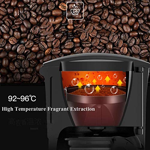 PXX Filterkaffeemaschine, Mit Kaffeemühle Anti-Drip-Design Abnehmbaren Filter Warm Halten 0,65 L Für 4 Tassen… – Bild 5