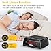 Alarm Clock Radio - Digital Alarm Clock with 20 AM&FM Radio Stations, Radio Alarm Clock with Dual Alarms, Sleep Timer, Snooze, Dimmer, 0.6